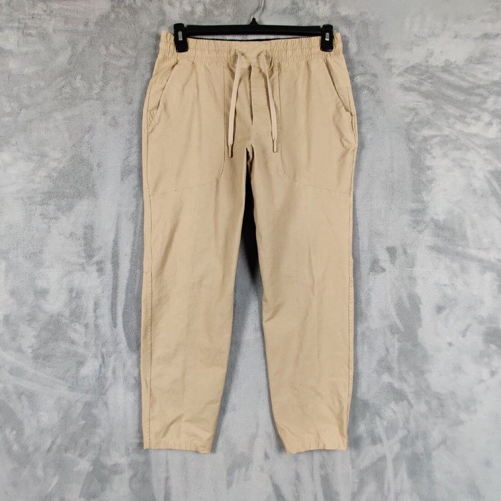 Lululemon ABC Pants Men Medium Tan Jogger Khaki Tapered Pull On Casual 32x26